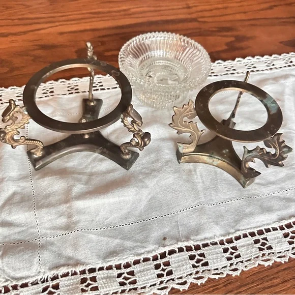 Vintage brass Candle Holders and one glass holder - Picture 1 of 12